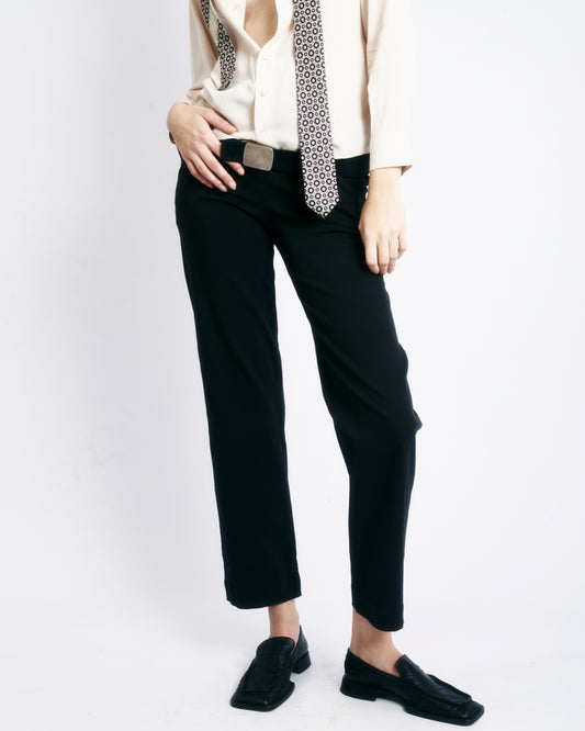 Black Tailored Trousers Rose