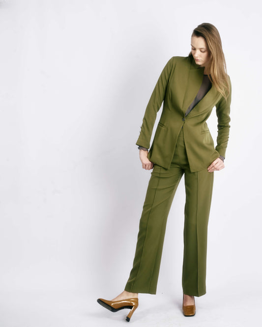 Olive Green Blazer Camille